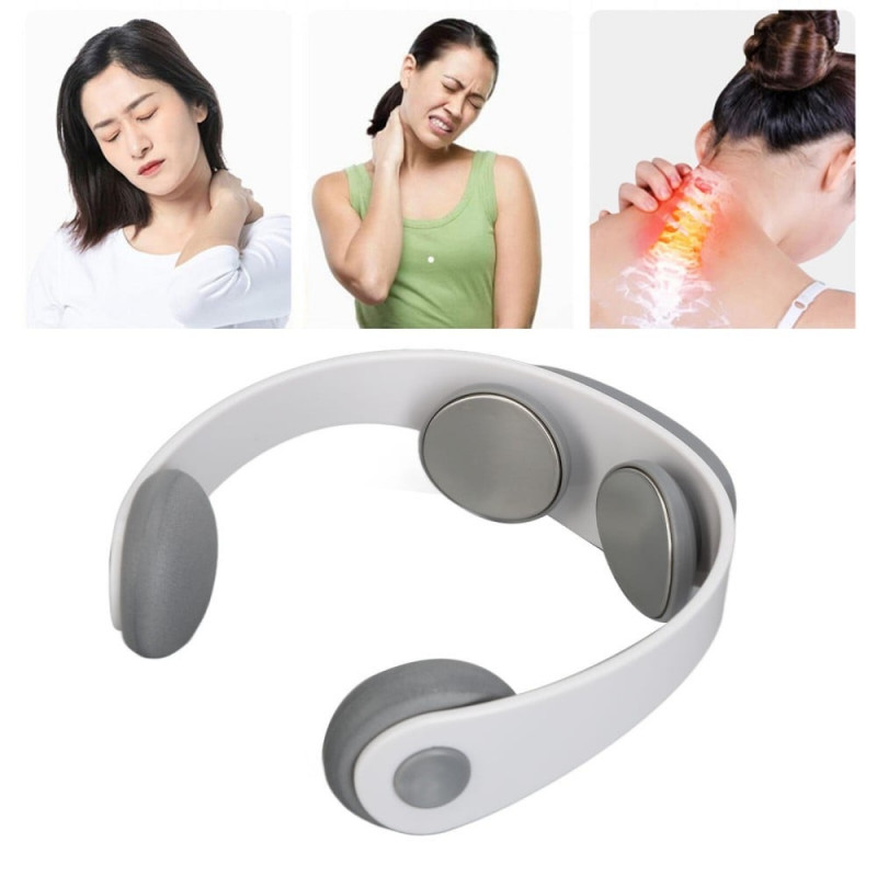 جهاز تدليك الرقبة النبضي الكهربائي من النوع C مع شحن سريع وواقي للرقبة للعناية بالكتف وجهاز تدليك العمود الفقري العنقي مع 5 أوضاع تدليك - الصورة 6
