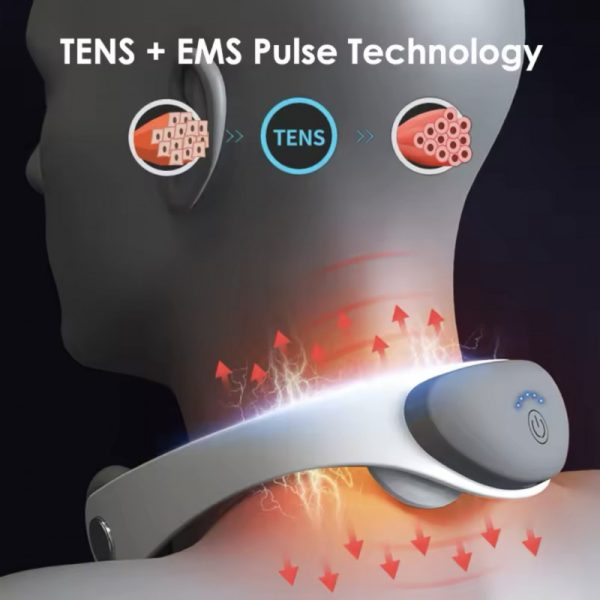 جهاز تدليك الرقبة الكهربائي بخمس أوضاع وحرارة لتخفيف التوتر وآلام العضلات
